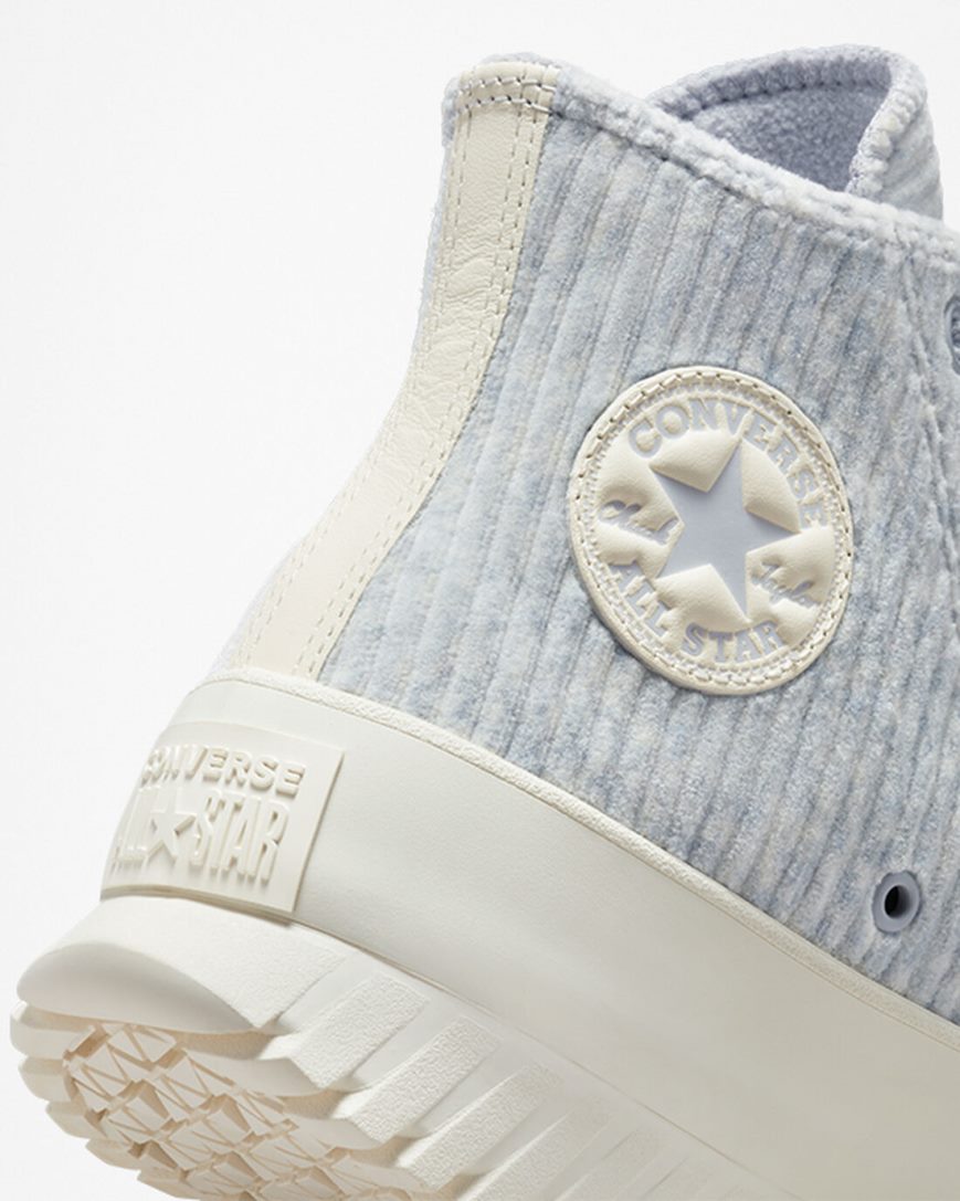 Women's Converse Chuck Taylor All Star Lugged 2.0 Velour High Top Shoes Blue | AU 389E4C